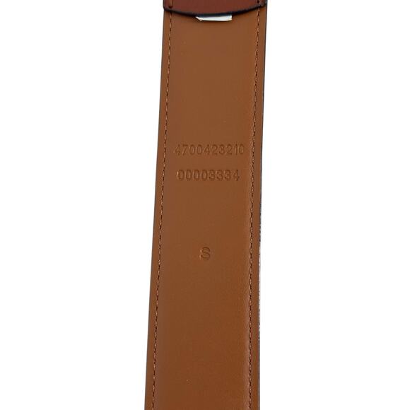 Ralph Lauren Silver Logo Buckle Leather Belt Small Womens Brown - Picture 4 of 7